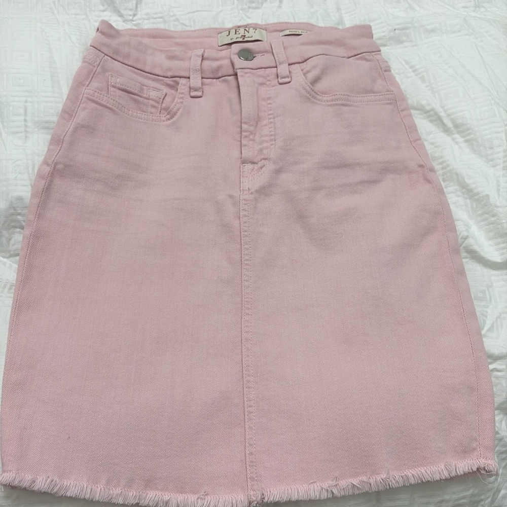 Pink denim skirt size 0
